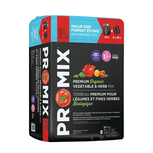 PRO-MIX ORGANIC VEGETABLE & HERB MIX 2 CU.FT | 28L Compressed [25/SKID]