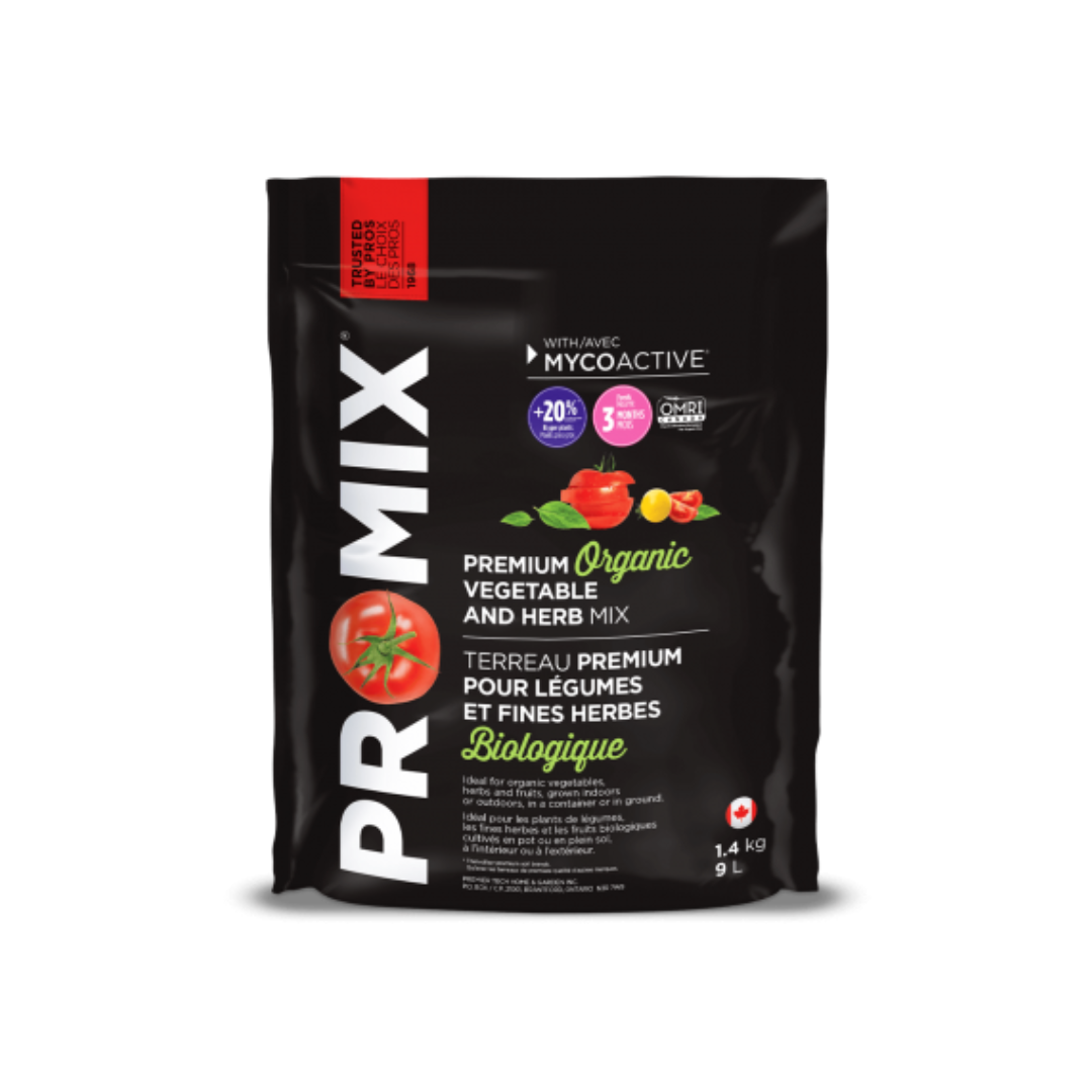 PRO-MIX ORGANIC VEGETABLE & HERB MIX 9L [6/BOX]