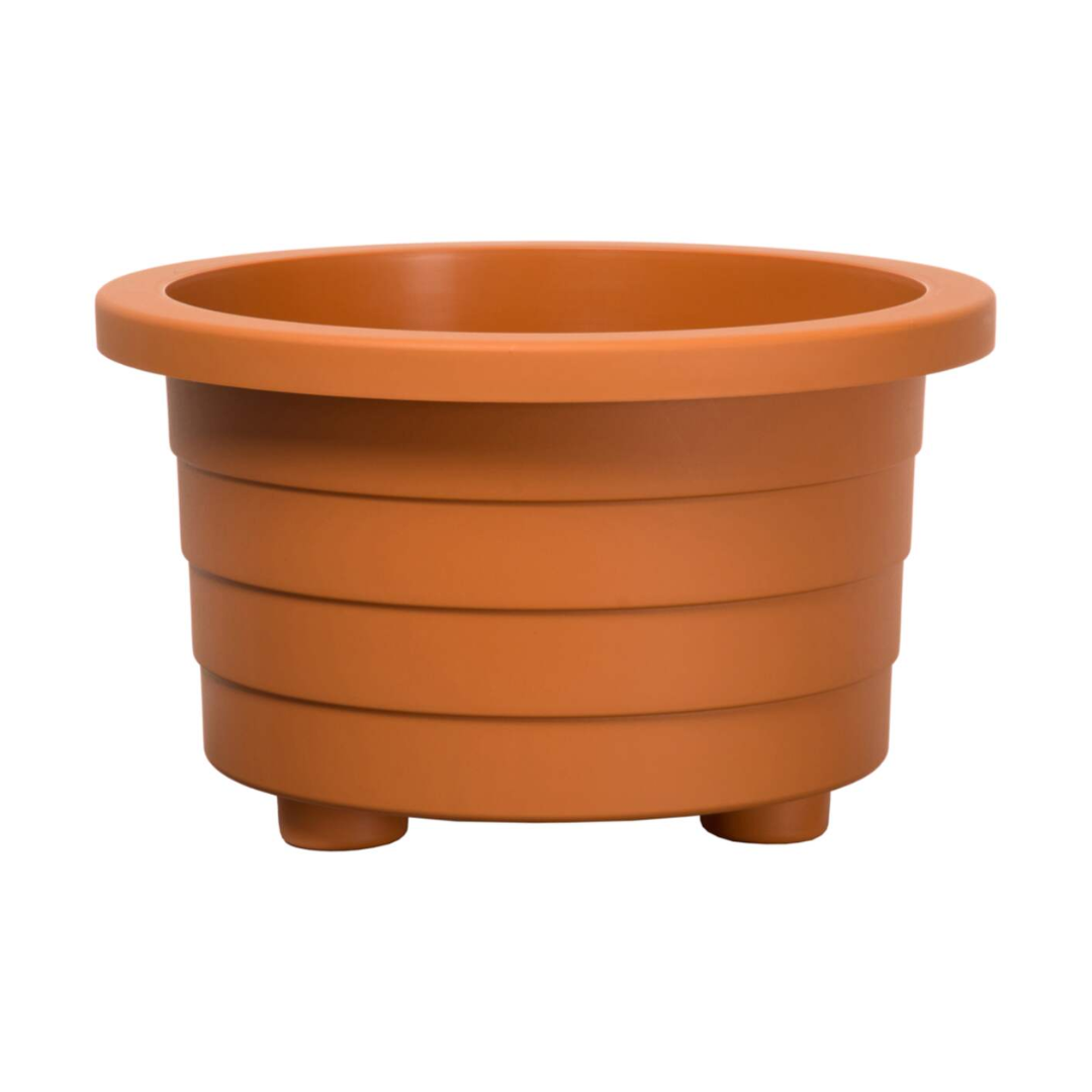 DCN Plastics Azura classic design circle patio planter with thick walls 18" [6/Case]