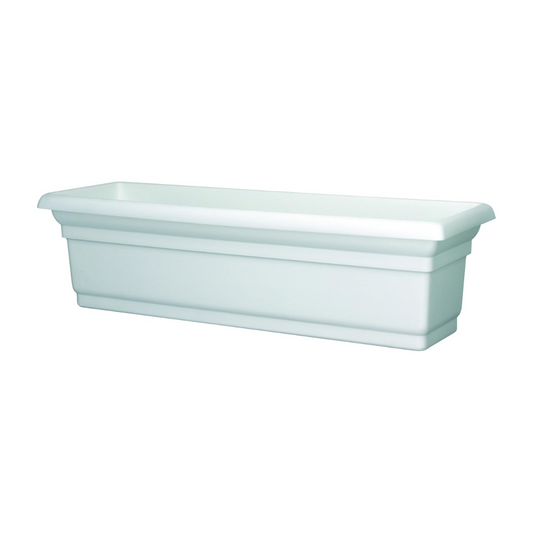 DCN PLASTICS DISTINCTION WINDOW BOX PLANTER 30" | WHITE [6/Case]