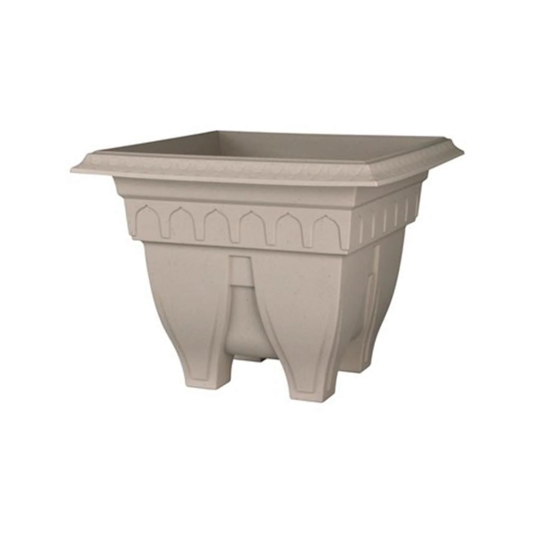 DCN Plastics Azura classic design square patio planter 15" [6/Case]