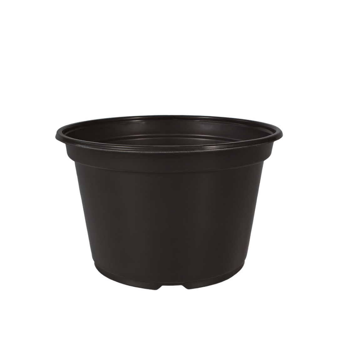 HC Company 8.00 Round Mum Planter BLACK [170/CASE] [7,650/SKID]