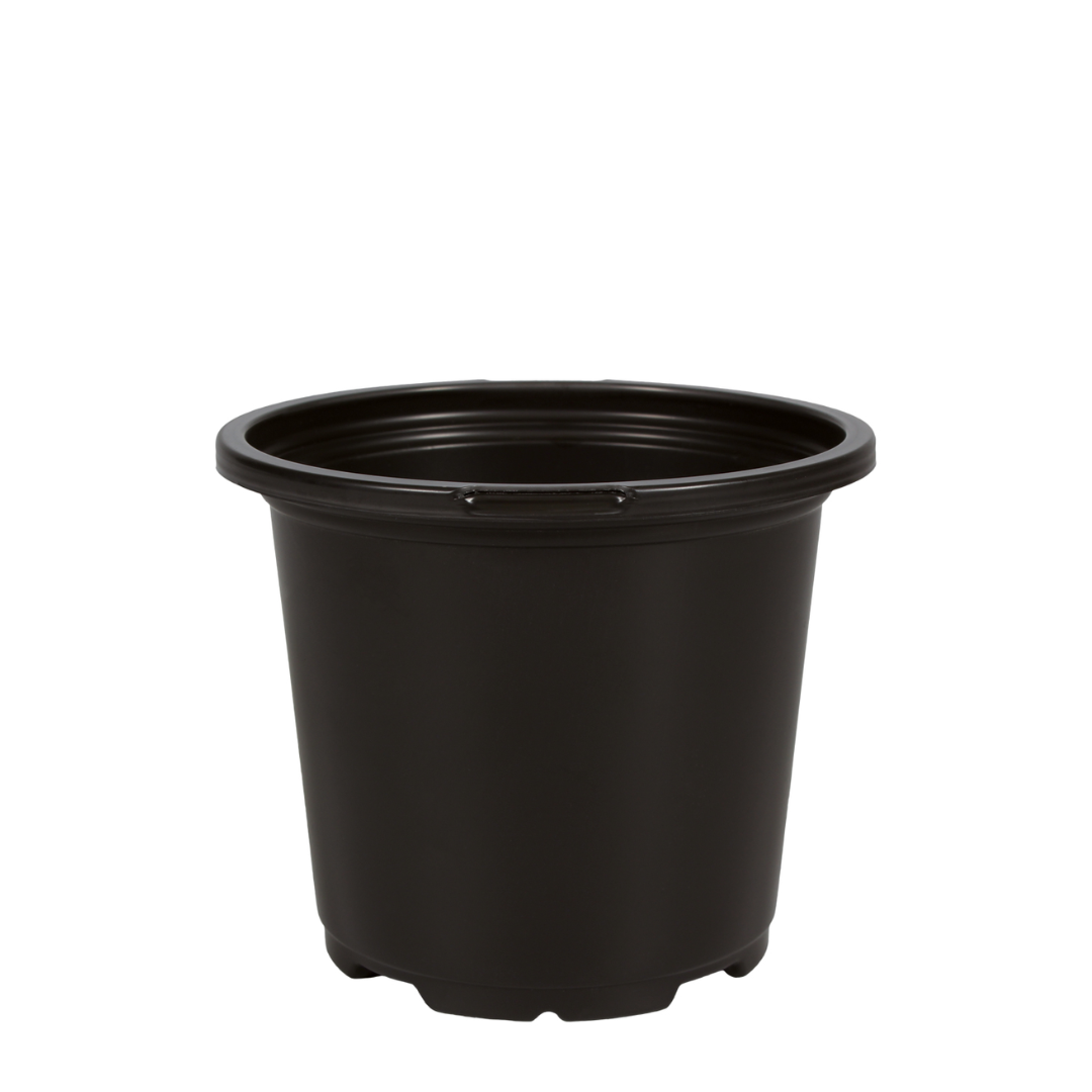 HC Company 4.25" Round Geranium Pot Co-Ex BLACK [520/CASE] [31,200/SKID]