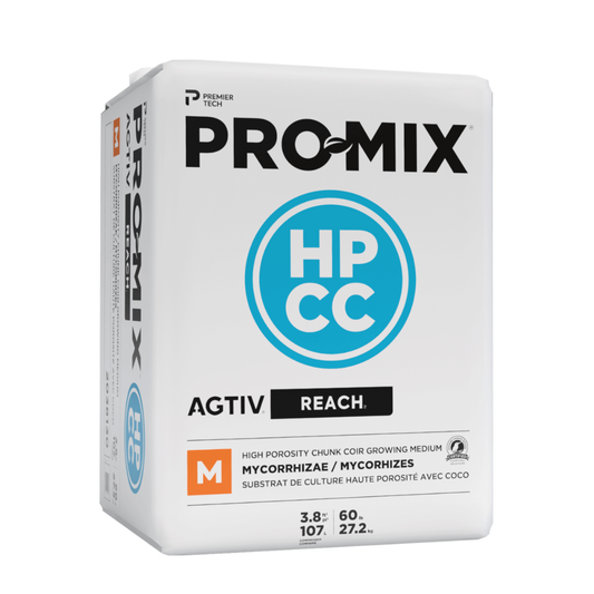 PRO-MIX® HPCC AGTIV REACH® 3.8 CU.FT COMPACT HIGH POROSITY CHUNK COIR GROWING MEDIUM | 107L [30/SKID]