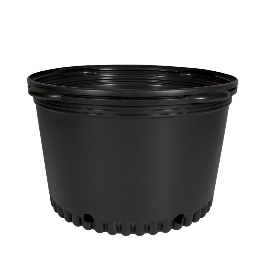 HC Company BWS00055 5 Gallon Blow Mold True Squat Handles Nursery Pot | [28/SLEEVE]  [1,008/SKID]